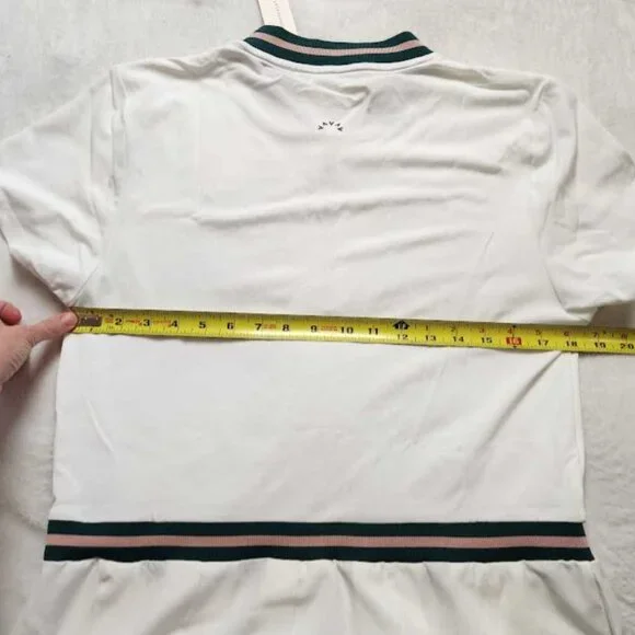 New women's XL Varley x Anthropologie Nora tennis court white pleated mini dress - Picture 10 of 14